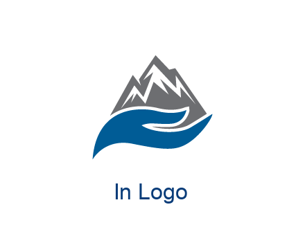 mountains behind waves 