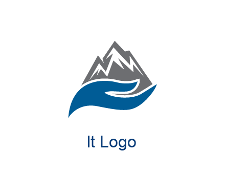 mountains behind waves 
