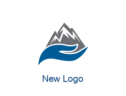 mountains behind waves 