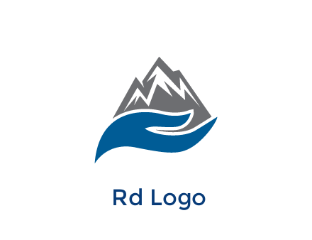 mountains behind waves 