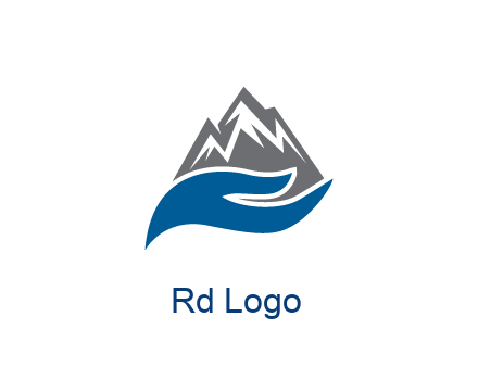mountains behind waves 