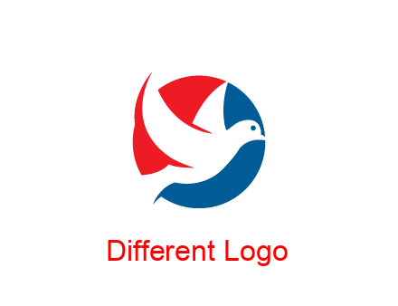 negative spacing dove in circle