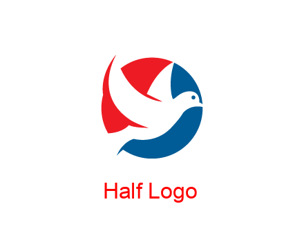 negative spacing dove in circle