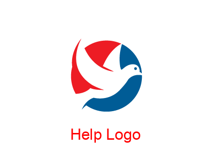 negative spacing dove in circle