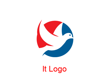negative spacing dove in circle