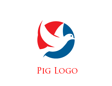 negative spacing dove in circle