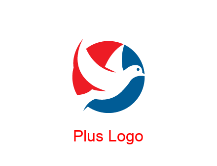 negative spacing dove in circle