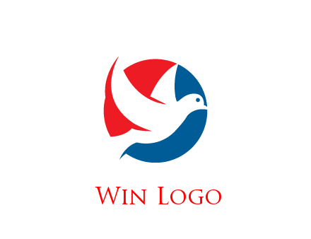 negative spacing dove in circle