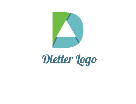 origami letter D with triangle