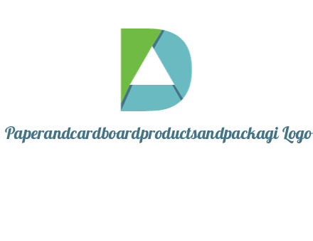 origami letter D with triangle