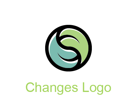 leaves forming yin yang sign