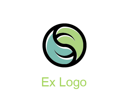 leaves forming yin yang sign