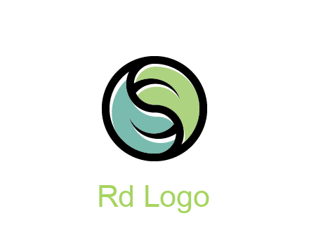 leaves forming yin yang sign