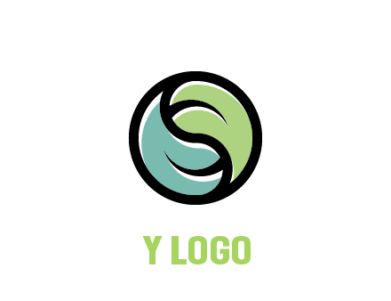 leaves forming yin yang sign