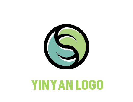 leaves forming yin yang sign