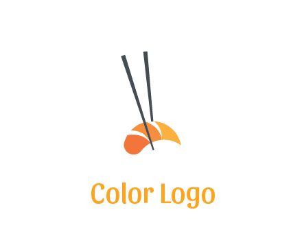 chopsticks holding sushi