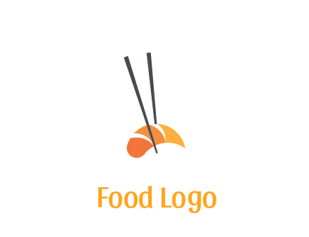 chopsticks holding sushi
