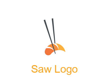 chopsticks holding sushi
