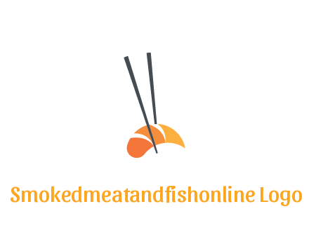 chopsticks holding sushi