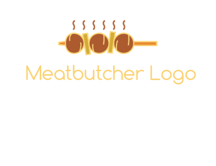 BBQ on skewers with steam
