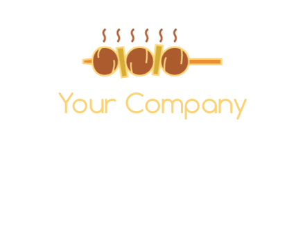 BBQ on skewers with steam