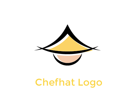 abstract man wearing Chinese straw hat