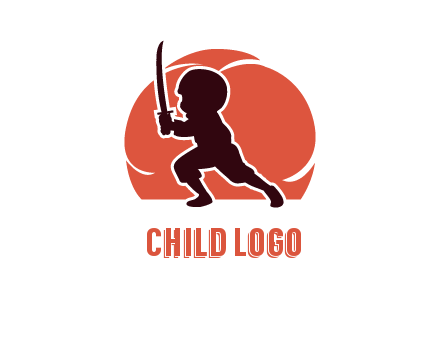 circle behind samurai