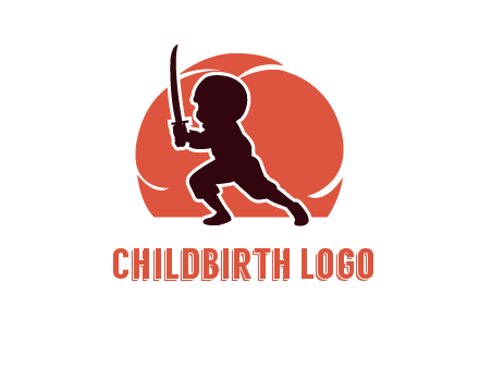 circle behind samurai