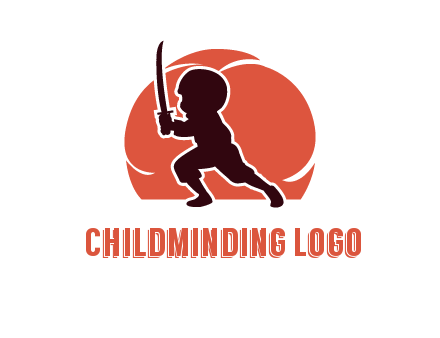 circle behind samurai