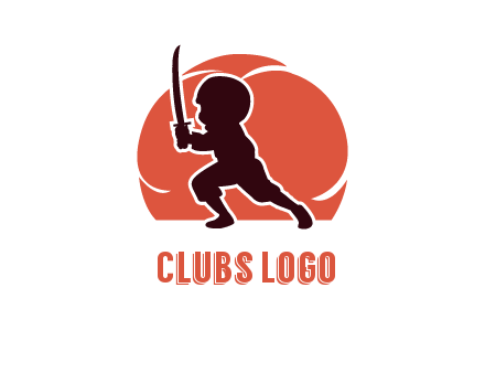 circle behind samurai