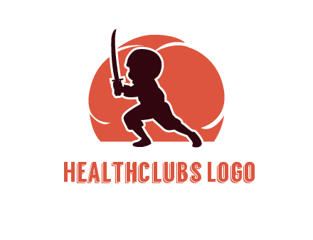 circle behind samurai