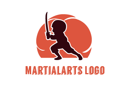 circle behind samurai
