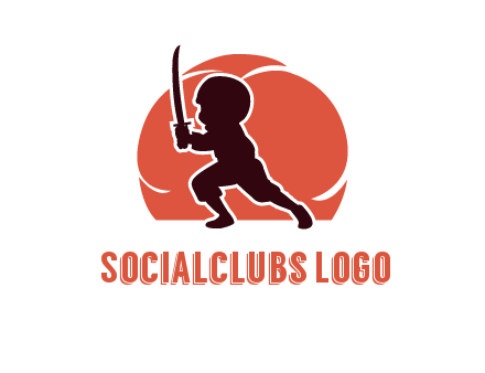 circle behind samurai