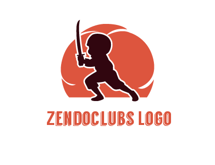 circle behind samurai