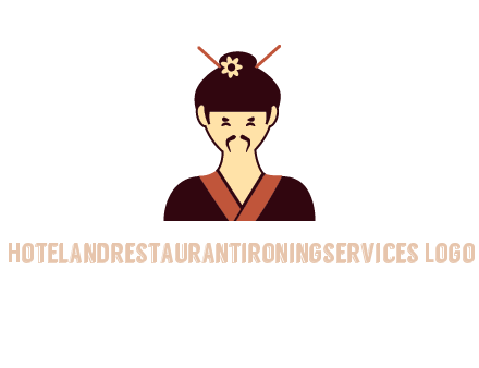 woman wearing kimono with chopsticks in hair