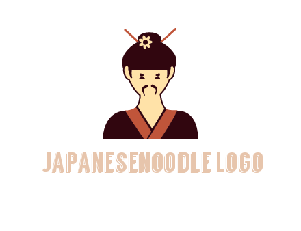 woman wearing kimono with chopsticks in hair