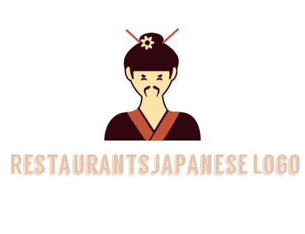 woman wearing kimono with chopsticks in hair