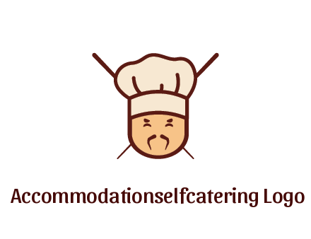 chopsticks behind man wearing chef hat