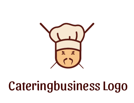 chopsticks behind man wearing chef hat