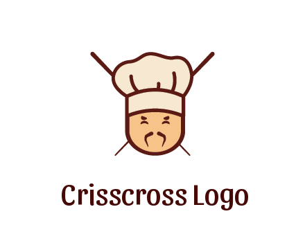 chopsticks behind man wearing chef hat