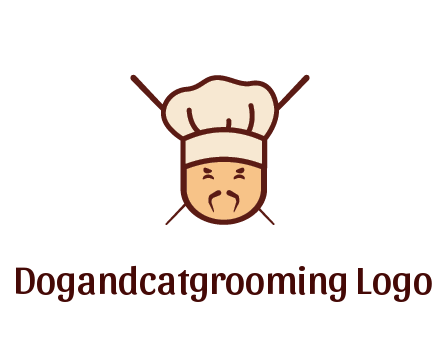 chopsticks behind man wearing chef hat