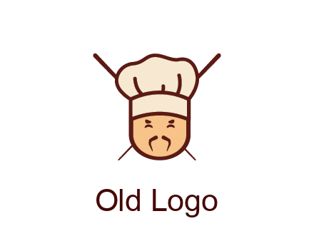 chopsticks behind man wearing chef hat
