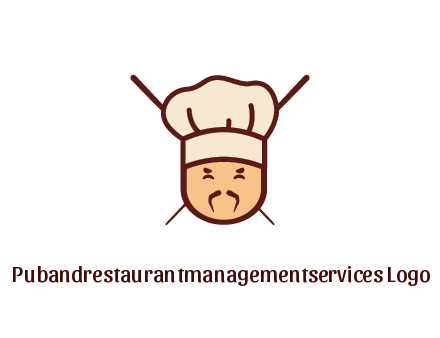 chopsticks behind man wearing chef hat