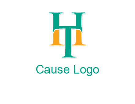 letter T forming letter H