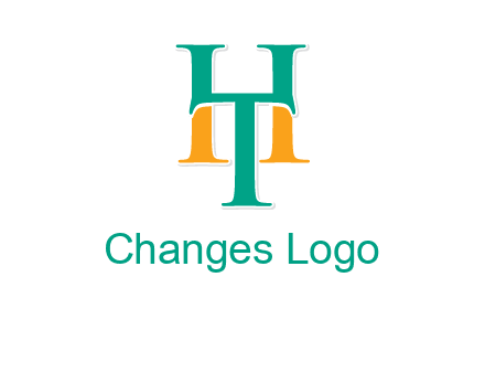 letter T forming letter H