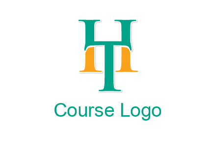 letter T forming letter H