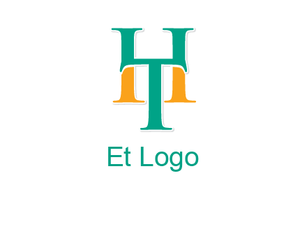 letter T forming letter H