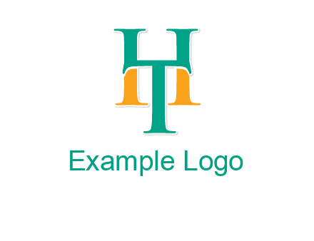 letter T forming letter H