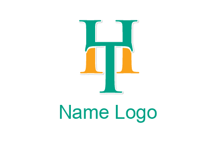 letter T forming letter H