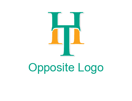 letter T forming letter H